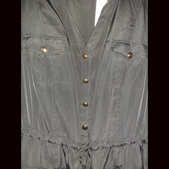 Drawstring Waisted Shirt Dress - Picture 4 of 6